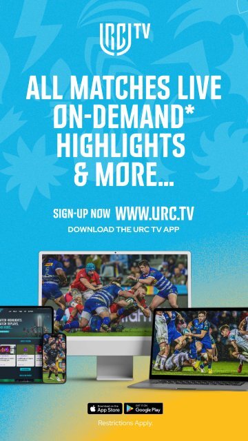 BKT-URC Ulster Rugby Match Day Programme v Dragons