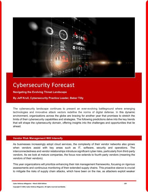 The Cyber Defense eMagazine March Edition for 2024