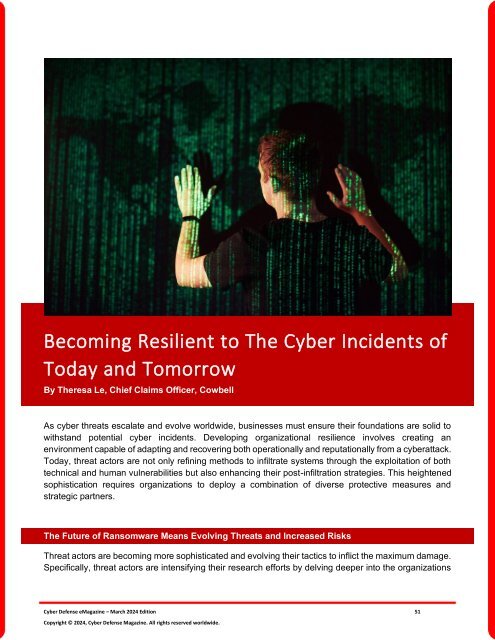 The Cyber Defense eMagazine March Edition for 2024