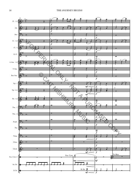 The Journey Begins - PERUSAL score - Nishimura