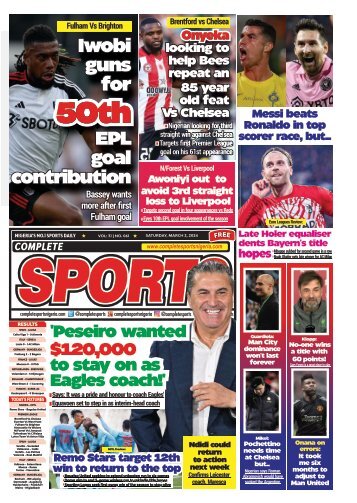 COMPLETE SPORTS - SATURDAY, MARCH 2, 2024