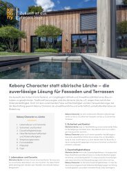 Flyer Kebony vs. Sibirische Lärche 