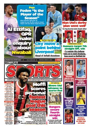 COMPLETE SPORTS - MONDAY, MARCH 4, 2024