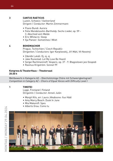 15th Intl. Choir Competition and Festival Bad Ischl - Program Book