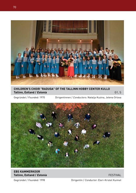 15th Intl. Choir Competition and Festival Bad Ischl - Program Book