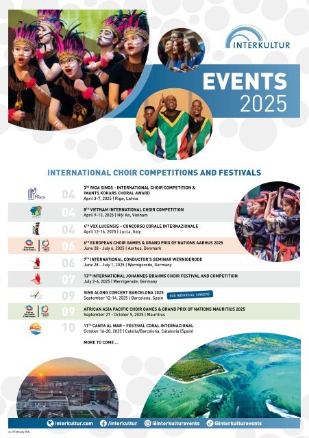 15th Intl. Choir Competition and Festival Bad Ischl - Program Book