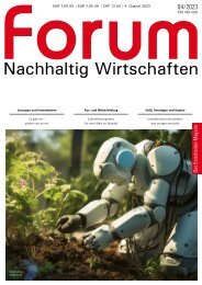 forum Nachhaltig Wirtschaften 04/2023 mit dem Schwerpunkt Innovationen & Lösungen