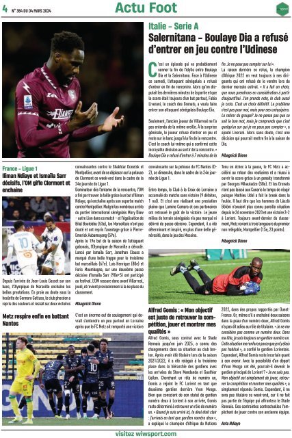 Journal wiwsport n364 - 04 mars 2024