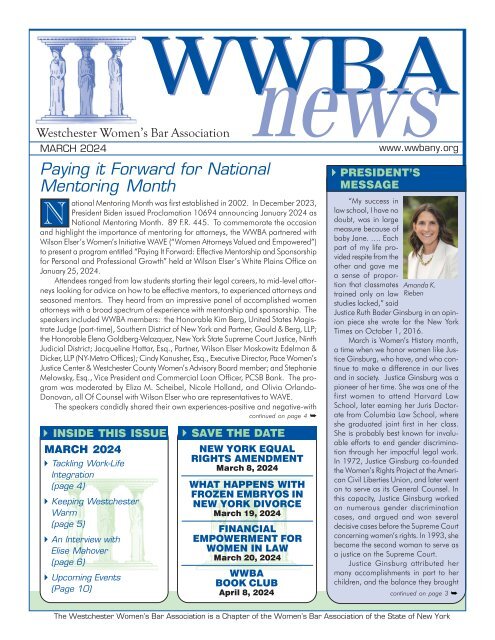 NON-MEMBER MARCH WWBA NEWSLETTER