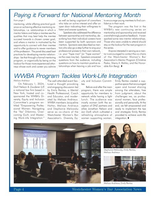 MEMBER MARCH WWBA NEWSLETTER