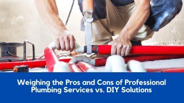 Weighing the Pros and Cons of Professional Plumbing Services vs. DIY Solutions