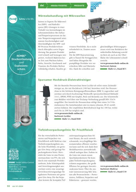 dei – Prozesstechnik für die Lebensmittelindustrie 01-2024