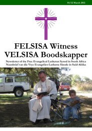 FELSISA Witness VELSISA Boodskapper