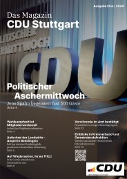 CDU Stuttgart – Das Magazin / CDUintern Stuttgart Ausgabe 1/2024
