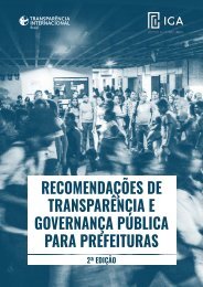 Guia de Recomendações de Transparência e Governança Pública Prefeituras - 2ª Edição