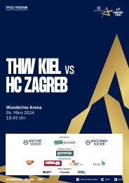ZEBRA Hallenheft THW Kiel vs. HC Zagreb, 06.03.2024 in Kiel