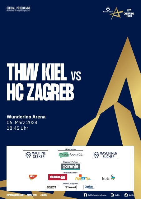 ZEBRA Hallenheft THW Kiel vs. HC Zagreb, 06.03.2024 in Kiel
