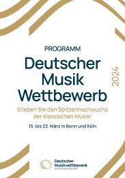 Deutscher Musikrat - Deutscher Musikwettbewerb 2024  Programmheft