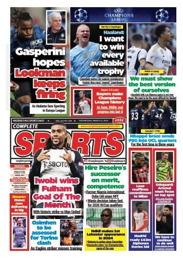 COMPLETE SPORTS - WEDNESDAY, MARCH 6, 2024