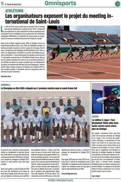 Journal wiwsport n365 - 06 mars 2024