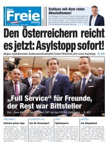 Den Österreichern reicht es jetzt: Asylstopp sofort!