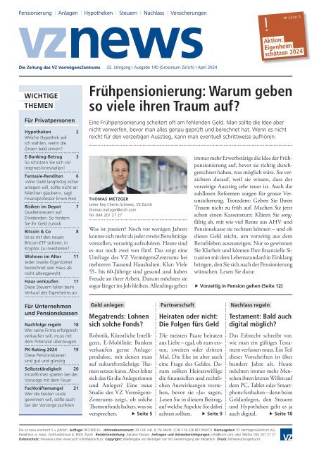 vznews, Schweiz deutsch, April 2024, Ausgabe 140