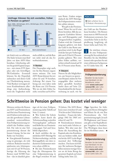 vznews, Schweiz deutsch, April 2024, Ausgabe 140