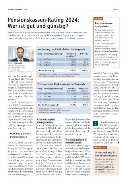 vznews, Schweiz deutsch, April 2024, Ausgabe 140