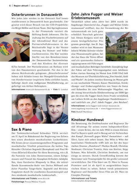 SchlossMagazin Augsburg+Umgebung März 2024