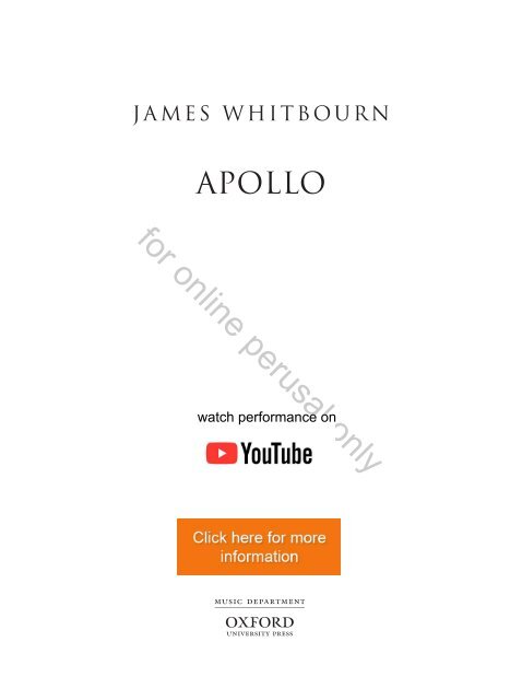 James Whitbourn  - Apollo