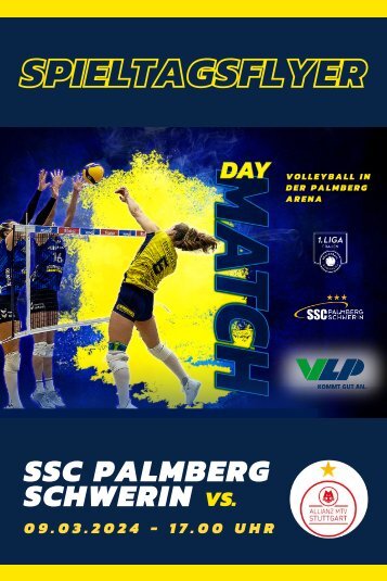 Spieltagsflyer vs. Allianz MTV Stuttgart - SSC PALMBERG SCHWERIN