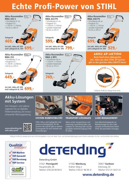 STIHL Akku-Rasenmäher bei Deterding