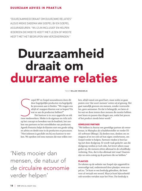 VVP SPECIAL Duurzaam Advies eZine