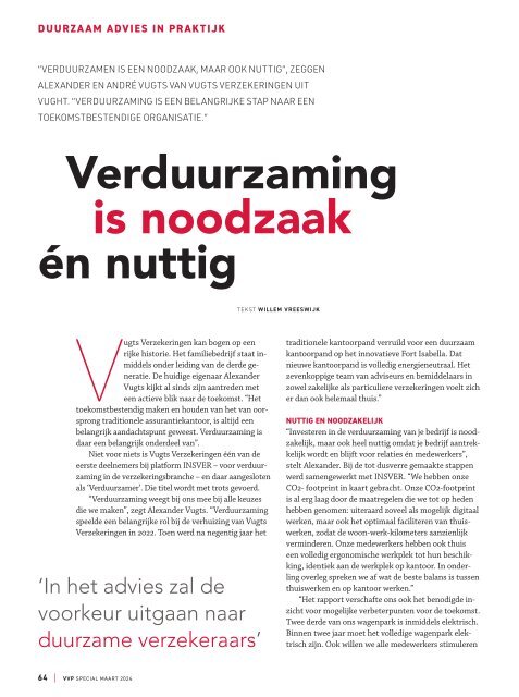 VVP SPECIAL Duurzaam Advies eZine