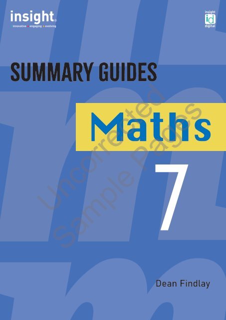 Summary Guides - Maths 7 - Sample Pages