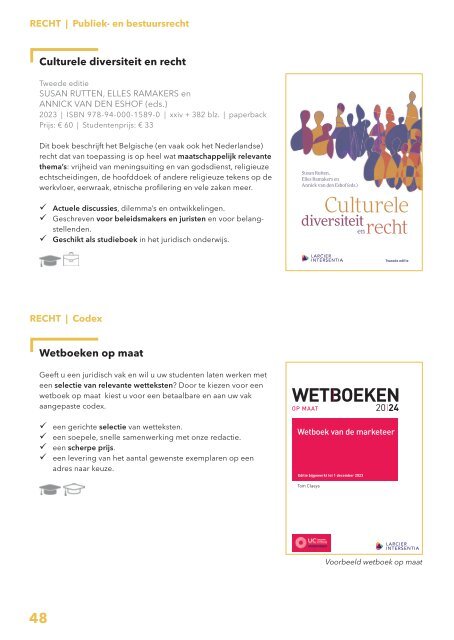 Catalogus hoger onderwijs 2024-2025 | Larcier-Intersentia