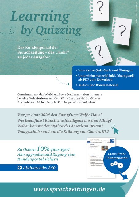 World and Press mit Uebungsmaterial