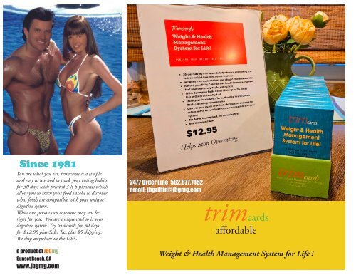 Trimcards Weight and Health Management System for Life 