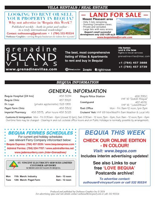 Bequia this Week - 8th March - 14th March 2024