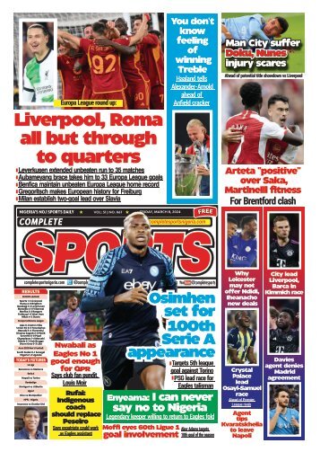 COMPLETE SPORTS - FRIDAY, MARCH 8, 2024