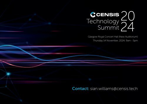 Sponsorship opportunities CENSIS Tech Summit 2024