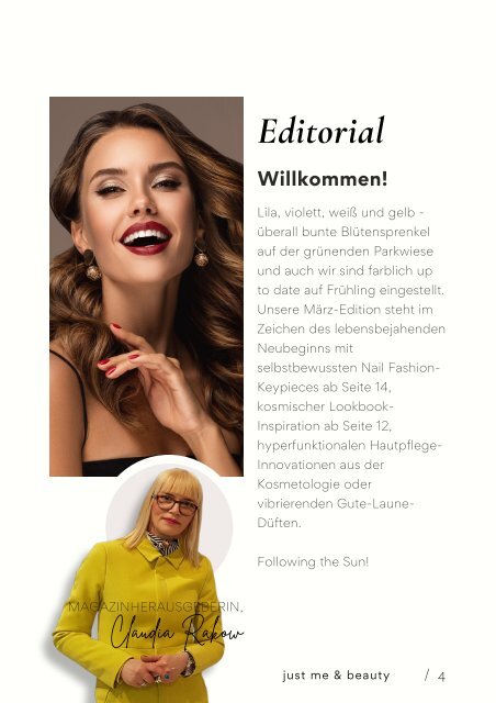just me & beauty E-Magazin Issue N°32 März 2024
