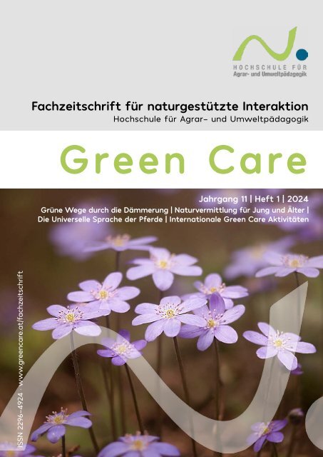 Green Care| Jahrgang 11| Heft 1|2024