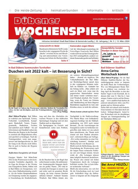 Dübener Wochenspiegel - Ausgabe 5 - Jahrgang 2024