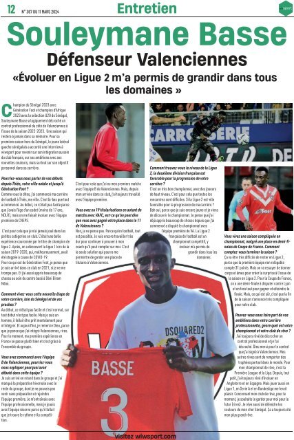 Journal wiwsport n367 - 11 mars 2024