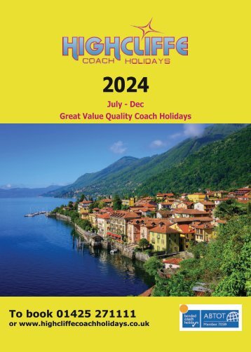 Highcliffe Coach Holidays - 2024 Brochure - 2nd edition