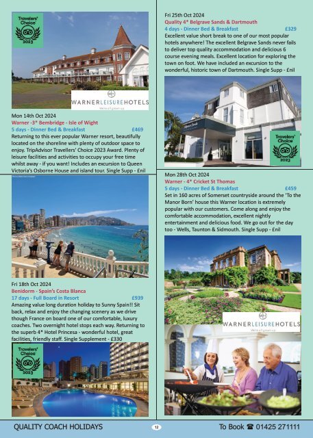 Highcliffe Coach Holidays - 2024 Brochure - 2nd edition