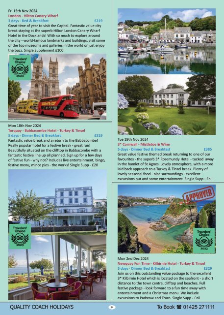 Highcliffe Coach Holidays - 2024 Brochure - 2nd edition