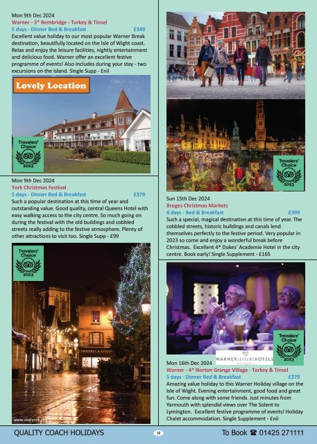 Highcliffe Coach Holidays - 2024 Brochure - 2nd edition