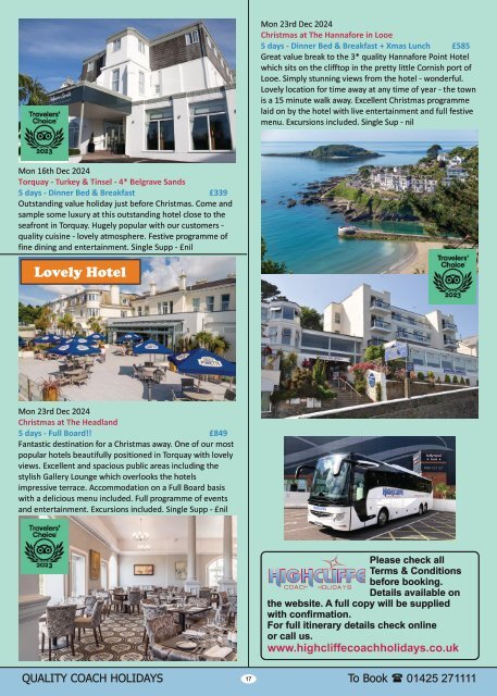 Highcliffe Coach Holidays - 2024 Brochure - 2nd edition